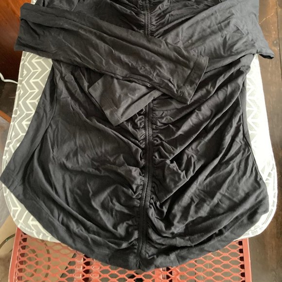 Bailey bamboo ruched mock neck top - Picture 6 of 7